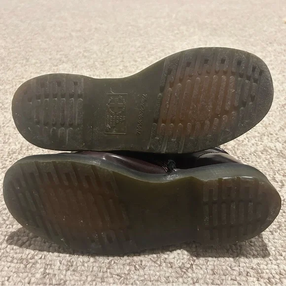 Vegan 1460 Dr. Martens Cherry Red Lace Up Boots - Picture 9 of 14